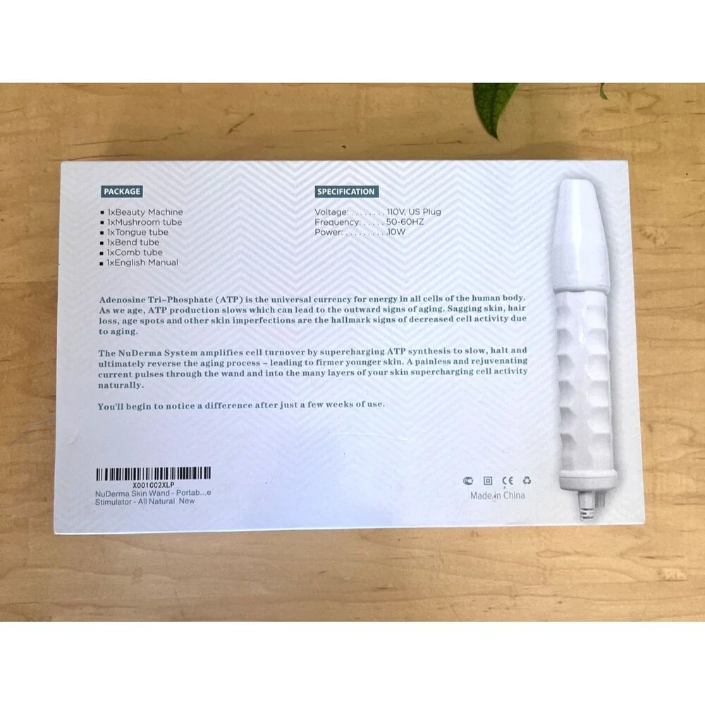 Pure Daily Care NuDerma High Frequency Skin Therapy Wand Facial Machine Neon 5pc
